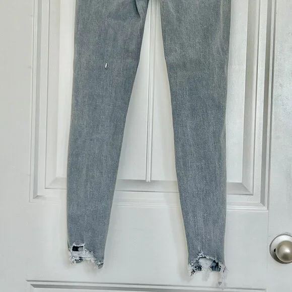 American Eagle Super High-Rise Jegging Distressed Gray Skinny Jean Size 2 - Picture 8 of 11